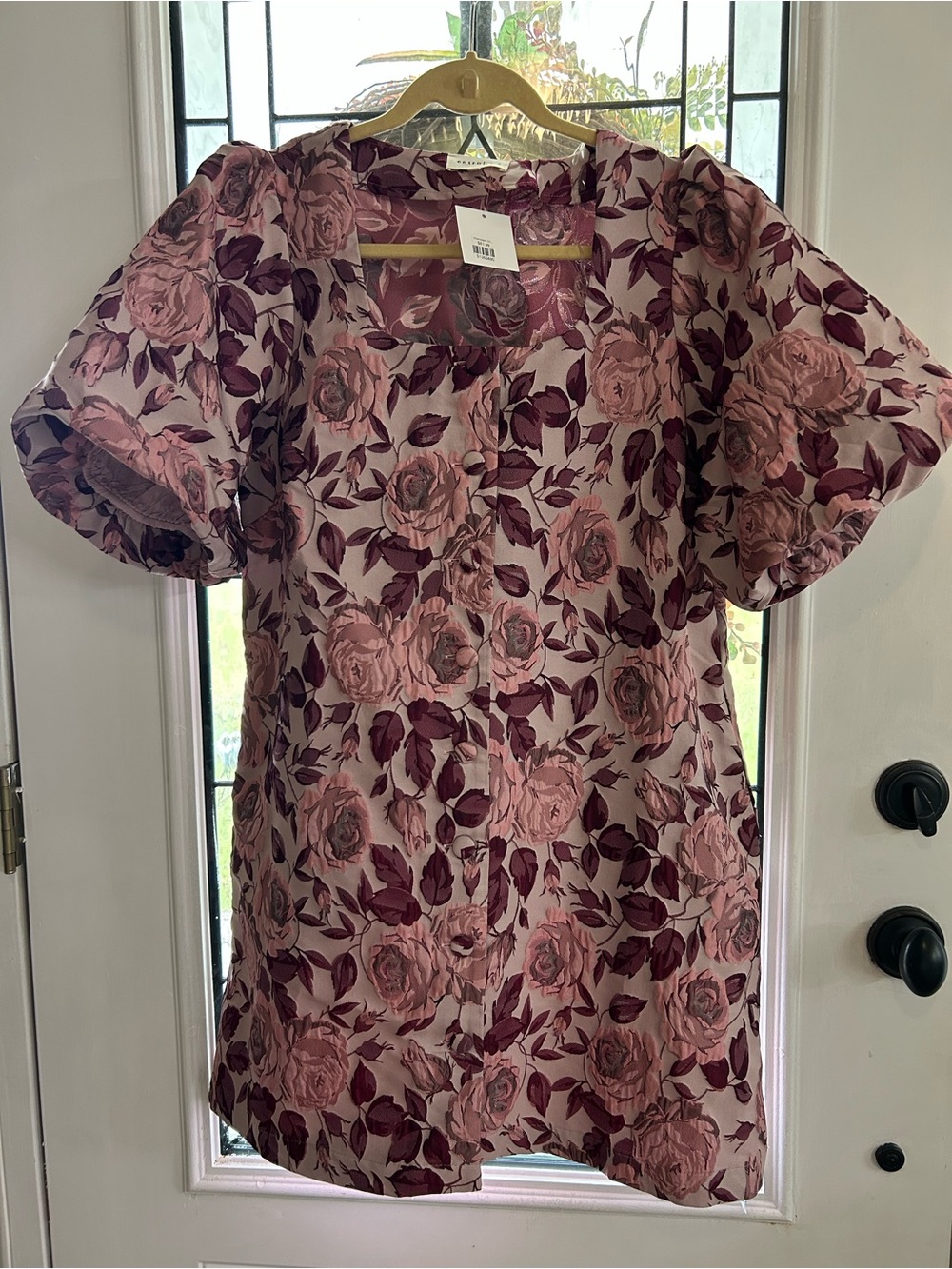 entro Pink and Plum Floral Midi Dress
